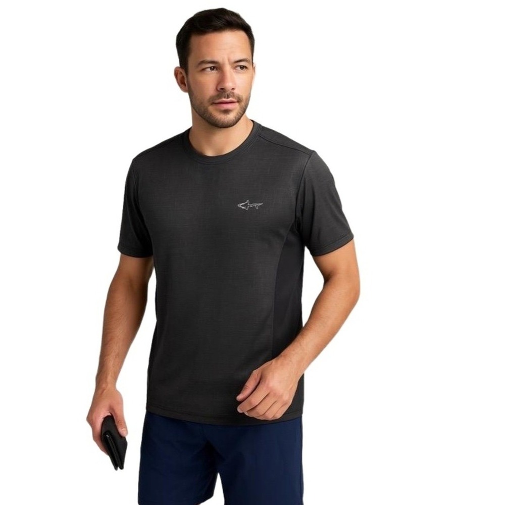 Greg Norman for Tasso Elba Shirt Mens Medium Black Performance Tee Top